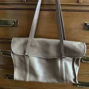 Coach Beige Leather Shoulder Bag